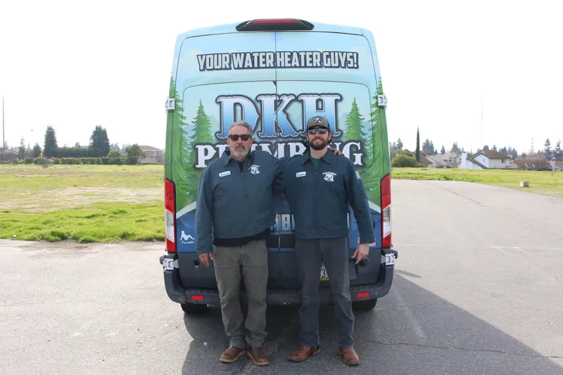 DKH Plumbing van rear view in Penn Valley